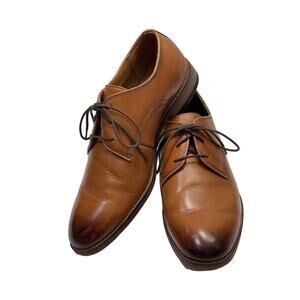 Aldo Men's Leather Cognac Dress Shoes in Brown. Size 11.